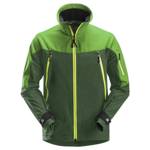 Grønn stretch jakke i 4-veis stretch materiale - fra Snickers Workwear