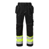 2515 Craftsmen Trousers Hi-Vis Black/fluorescent yellow (914)