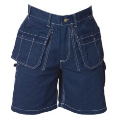Marineblå shorts i 100% bomull