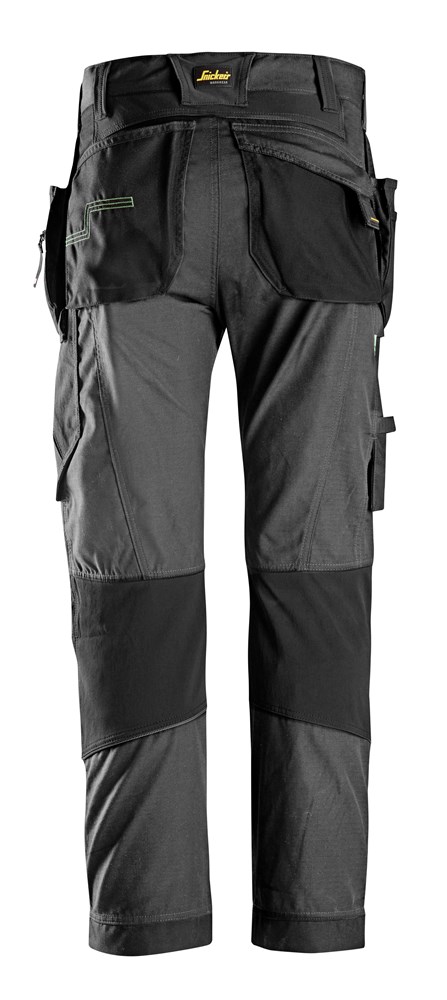 Stålgrå arbeidsbukse med hylsterlommer 6902 - fra Snickers
