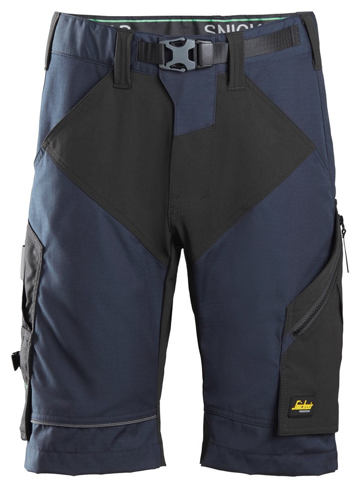 Marineblå FlexiWork stretch shorts - utmerket bevegelsesfrihet -fra Snickers workwear