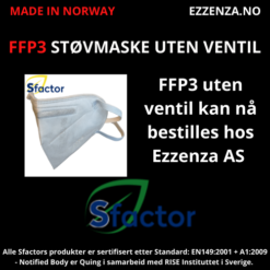 FFP3 støvmaske og åndedrettsvern uten ventil